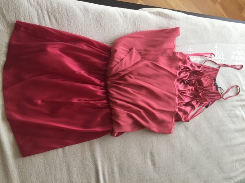 Платье сарафан новый patrizia pepe италия 42 44 46 s m размер розовое коралл цвет ткань атлас шелк с