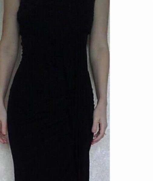 Платье футляр новое sisley 44 46 м черное сарафан вискоза миди длина по фигуре мягкое стретч вечерне