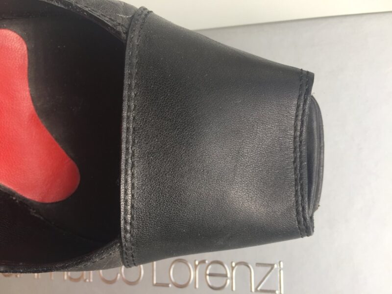 Туфли gianmarco lorenzi италия 39 размер кожа черные платформа 1см каблук 10 шпилька женские кожаные