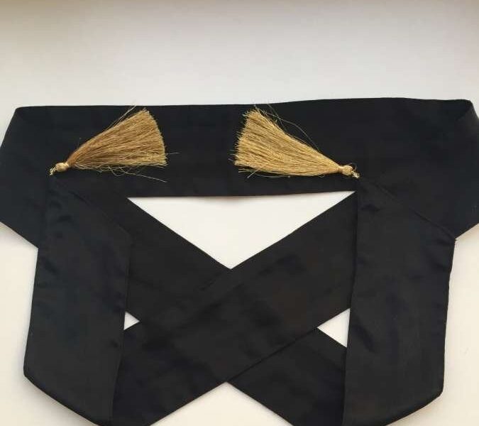 Пояс лента ткань черный кисти золото аксессуар ремень стиль мода бренд тред 44 46 48 42 женский